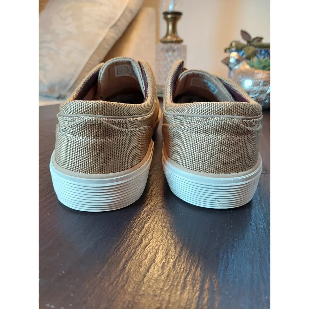 Polo Ralph Lauren Men's Faxon Low Canvas/Leather Sneaker Khaki Size 8D NEW!